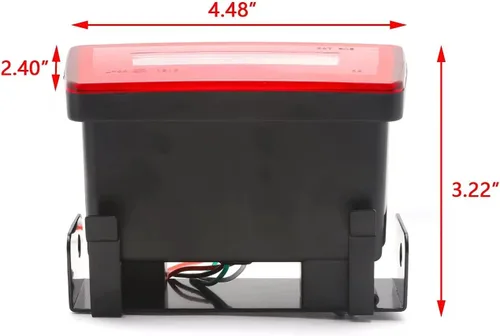 Miniatura 2 de Jinfili 3 en 1 lente roja LED antiniebla, lámpara de freno trasero, parachoques trasero, luz inversa, kit de lámpara compatible con Subaru WRX STI