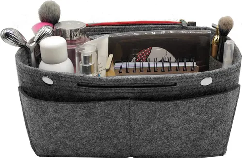 Miniatura 25 de LEXSION Organizador de fieltro para bolso – Bolsa de bolsillo múltiple en bolsa organizadora