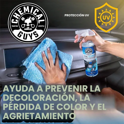 Miniatura 7 de Chemical Guys Limpiador y protector total de interiores – Chemical Guys Limpiador de interiores, limpia y protege cuero, vinilo, plástico, goma