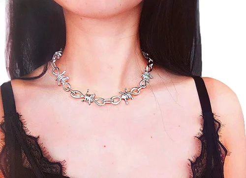 Miniatura 6 de Eyraevor Gargantilla gótica de hombre y mujer Punk Rock Hip Hop collar cadena