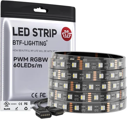 Miniatura 9 de BTF-LIGHTING Tira de luz LED IP68 impermeable para exterior RGBW 5050SMD RGB+Blanco cálido (3000K-3500K) 4 colores en 1 CC12V 16.4 pies 5m 60LED/m