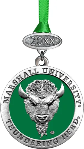 Miniatura 68 de Adorno de Alabama sin fecha Adorno de árbol de Navidad esculpido a mano Incrustación de metal de peltre Alma Mater intrincadamente elaborada