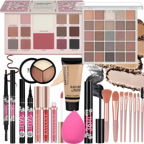 Miniatura 9 de Kit de maquillaje para adolescentes, juego de maquillaje para mujeres, adolescentes, kit completo de maquillaje, sombra de ojos, maquillajes