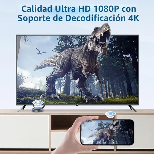 Miniatura 5 de TPUFO Adaptador inalámbrico HDMI para pantalla Dongle, transmisor inalámbrico, transmisión de vídeo/audio/archivo, extensor inalámbrico HDMI
