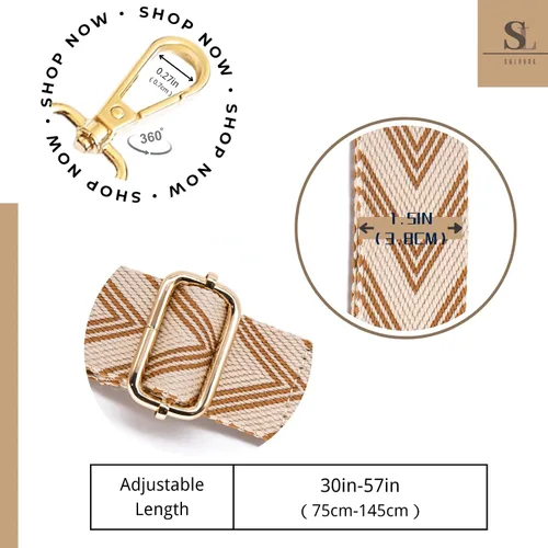 Miniatura 45 de S&loyoe Correas de repuesto para bolso, correa ajustable para bolsa cruzada, correas de guitarra anchas para bolsos de 1.5 pulgadas