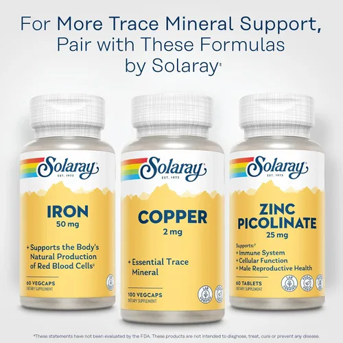 Miniatura 6 de Solaray Cobre 2 mg Formación saludable de glóbulos rojos, apoyo de la función inmunológica y nerviosa Sin OMG 100