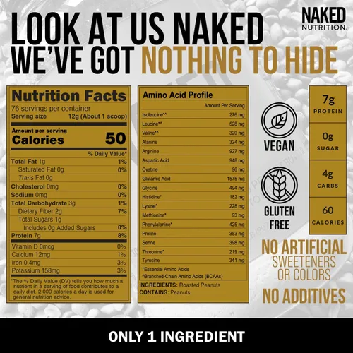 Miniatura 5 de NAKED Paquete de proteína alimentada con pasto PB: 2LB de cabra y 2LB PB