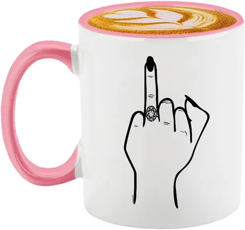 Miniatura 7 de Veracco Divertida taza de café de compromiso para la novia – Taza de novia con dedo en anillo – Regalo de despedida de soltera – Taza de despedida