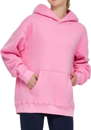 Miniatura 3 de THE GYM PEOPLE Sudadera con capucha de gran tamaño para mujer, ajuste holgado, forro polar suave, con bolsillos
