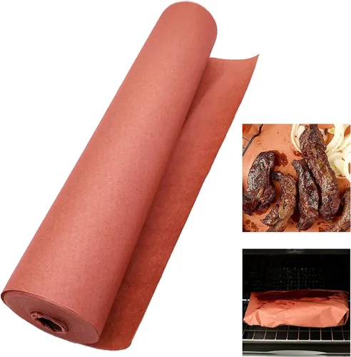 Miniatura 9 de Rollo de papel de carnicero rosa, 12 pulgadas x 60 pies, sin cera, sin blanqueador, perfecto para ahumar carne, falda, hervido de cangrejos de río