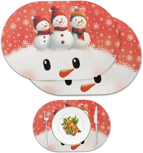Miniatura 56 de Ghost Placemats Set of 2 Wipeable Faux Leather 12X18 Inch Waterproof Non-Slip Mats Spooky Table Decor Heat Resistant for Scary Dinner Party Fantasma