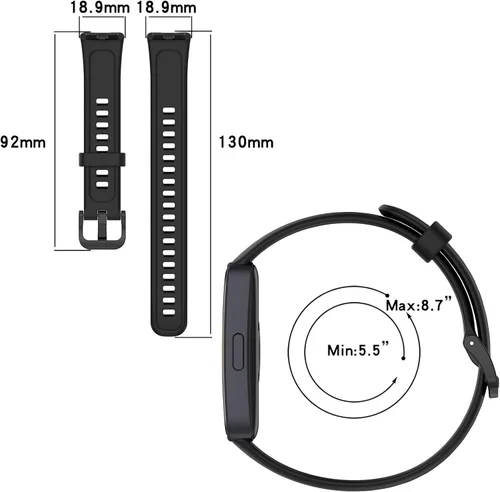 Miniatura 8 de FitTurn Correa de muñeca compatible con Huawei Band 8/9 Smart Watch – Correa deportiva de liberación rápida de repuesto para mujer y hombre Paquete