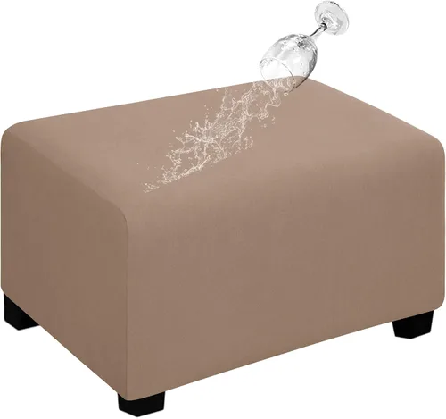 Miniatura 40 de Easy-Going Funda para Otomán Elástica 100% Doble Impermeable Rectangular Plegable Taburete de Almacenamiento Protector de Muebles Funda Suave