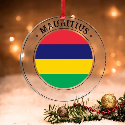Miniatura 14 de Adornos de Navidad de Malasia, bandera de Malasia, adornos acrílicos, colgante para árbol de Navidad, bandera nacional, recuerdo del país