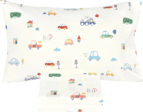 Miniatura 6 de Scientific Sleep Dinosaur Building Construction Truck Vehicle 100% algodón Cozy Fun - Juego de sábanas, sábana encimera, sábana bajera y funda
