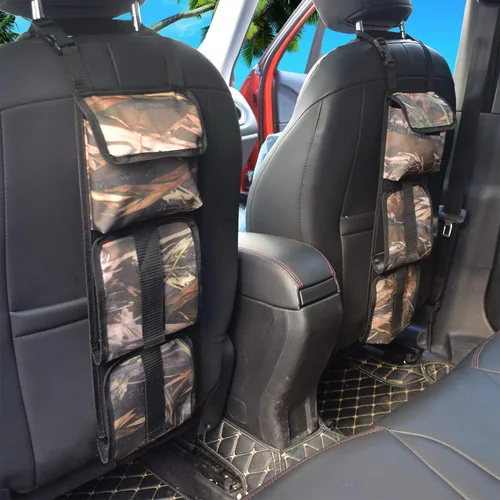 Miniatura 4 de Equipo de caza para asiento trasero de pistola, soporte para rifle de escopeta, organizador de pistolas con bolsillos, ajuste universal para camión