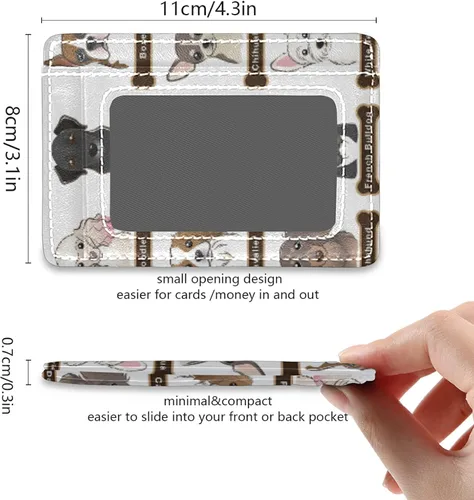 Miniatura 5 de Cartera minimalista delgada, bolsillo frontal RFID bloqueo de cuero titular de la tarjeta de crédito, Multi 19