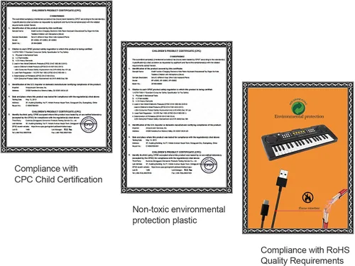 Miniatura 5 de Teclado de piano para niños, 37 teclas, instrumento de juguete musical para niños, teclado electrónico para niños y niñas de 3 a 7 años (negro)
