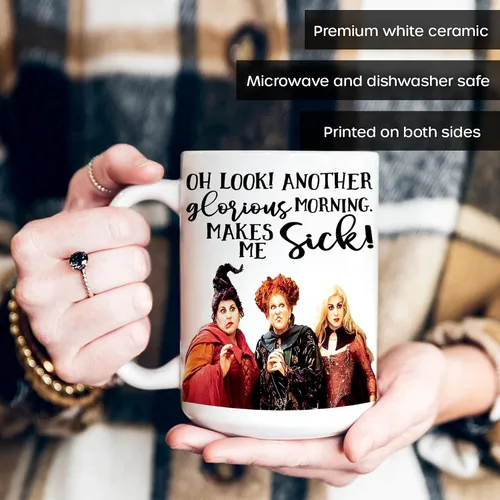 Miniatura 2 de Taza de café Oh Look Another Glorious Morning Hocus Pocus, Sanderson Sisters - Taza temática de Halloween - Taza de café divertida - Cerámica Witchy