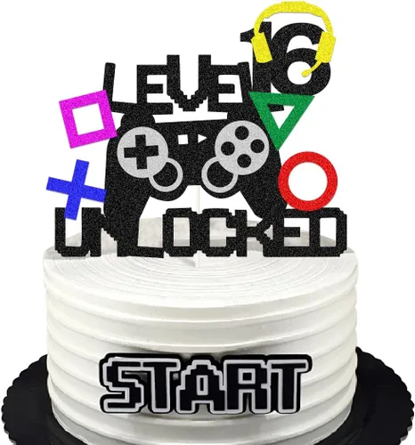 Miniatura 4 de Suministros para fiestas de videojuegos, controlador de juegos, 10 decoraciones de decoración de pasteles para decoración de fiesta de videojuegos