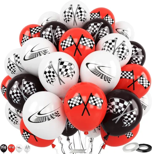 Miniatura 9 de Globos rosados y negros, 60 piezas de 12 pulgadas, color rosa intenso, rosa claro, negro, confeti, globos metálicos rosados para fiesta temática