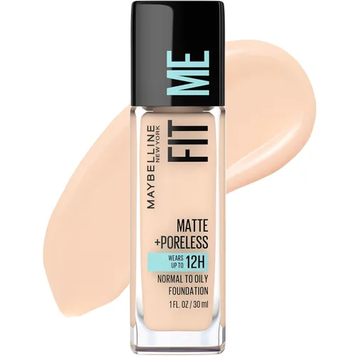 Miniatura 52 de Maybelline New York Fit Me Matte + Poreless Base Líquida, Formato de Bolsa, 220 Natural Beige, 1.3 onzas 220 Beige natural