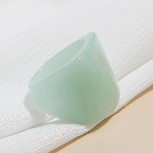 Miniatura 4 de Anillos gruesos de resina multicolor, anillos de resina acrílica, anillos exagerados para nudillos, anillos geométricos con dije simple, joyería
