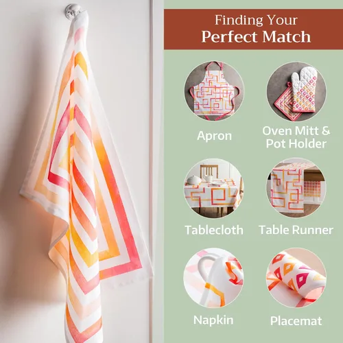 Miniatura 5 de Maison d' Hermine - Juego de 3 paños de cocina 100% de algodón, de secado rápido, para restaurante, comedor, cocina, fiestas y té, modelo Summer 24