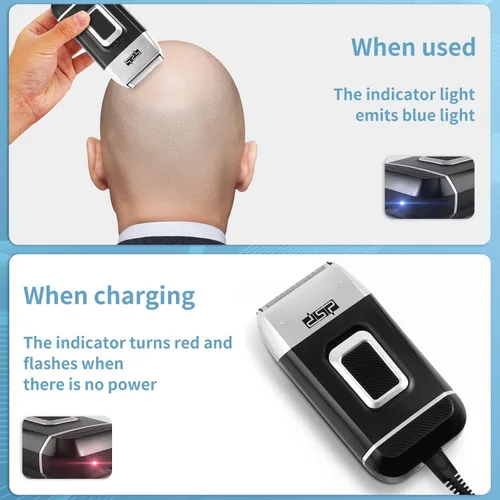 Miniatura 2 de DSP® Afeitadora de cabeza calva para hombres, afeitadora calva para hombres, maquinilla de afeitar impermeable para afeitar, eléctrica, inalámbrica