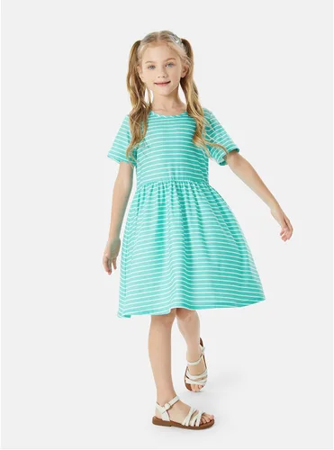 Miniatura 4 de PATPAT Toddler Girl's Floral Skater Multipack Dresses Casual Summer Short Sleeve and Fall Long Sleeve Dress Set 2-7 Years
