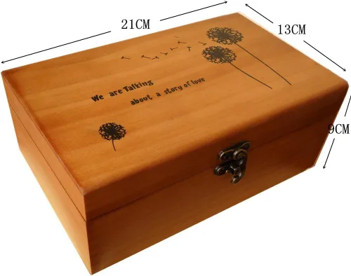 Miniatura 3 de A.Dinsenen Cesta de coser de madera/caja de coser con accesorios de kit de costura
