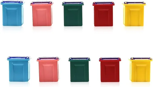 Kit de fusibles de bloque pequeño cuadrado de perfil bajo para automóvil, 20A, 30A, 40A, 50A, 60A, para automóvil, SUV, RV, caravana, carrito de