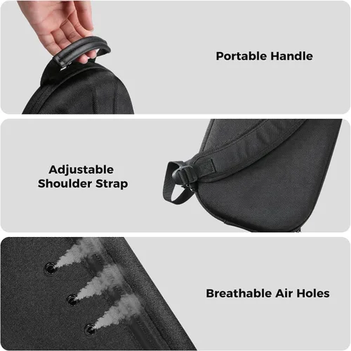 Miniatura 3 de ProCase Estuche rígido de viaje para sombreros, bolsa de transporte de almacenamiento para 7-8 gorras de béisbol, organizador de sombreros soporte