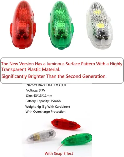 Miniatura 3 de CrazyLight V3 - Luz LED impermeable adecuada para aviones RC FPV de ala fija y vuelo nocturno