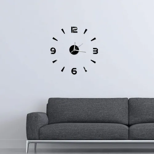 Miniatura 8 de HERCHR Reloj 3D, reloj de pared de bricolaje, reloj de pared grande y moderno, sin marco, calcomanías de pared, decoración de reloj, kit de reloj