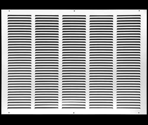 Miniatura 24 de HVAC Premium 30' x 10' [Abertura de conducto] Rejilla de aire de retorno de acero estampado plano - Pared lateral y techo - Cubierta de conducto