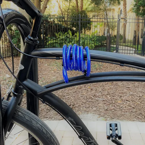 Miniatura 7 de DocksLocks Cable de seguridad en espiral resistente a la intemperie (de 5 a 25 pies de longitud) con extremos reforzados, protección antirrobo