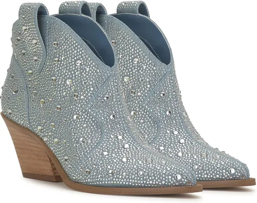 Miniatura 8 de Jessica Simpson Botines puntiagudos de gamuza para mujer