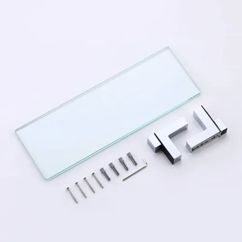 Miniatura 9 de KES BGS3201 BGS3201 - Estante de vidrio templado, 20 pulgadas, vidrio rectangular de 0.315 in de grosor, montaje en pared, cromo pulido, BGS3201