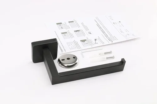 Miniatura 8 de TocTen Soporte de papel higiénico para papel higiénico para papel grande, hecho de acero inoxidable SUS 304 grueso, soporte de pared cuadrado Negro