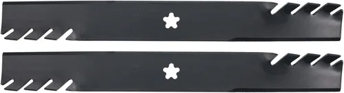 USA Mower Blades (2) Cuchilla de mantillo para AYP 127843 134149 138498 138971 Longitud 21 pulgadas. Ancho 2 1/2 pulgadas. Grosor: 0.204 pulgadas.