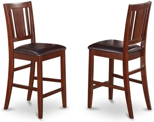 Miniatura 4 de East West Furniture YABU3-MAH-LC - Juego de pub de 3 piezas de altura de mostrador para espacios pequeños que contiene una mesa de comedor