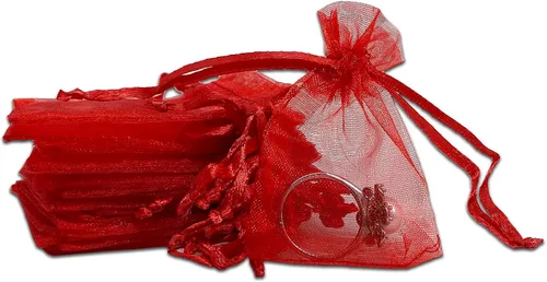 Miniatura 37 de TheDisplayGuys - Paquete de 48 bolsas de regalo de organza transparente negra de 2 x 2-3/4 pulgadas con cordón, bolsas de regalo para joyas, bolsas