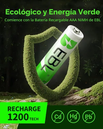 Miniatura 9 de EBL Baterías AAA recargables (16 unidades) Ready2Charge 1100mAh 1.2V Batería Ni-MH