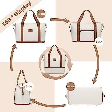Miniatura 2 de Joyway maleta de equipaje, Blanco, Equipaje Spinner Ruedas Hardside Equipaje 8pcs Set Ligero Pp Durable Equipaje Con Tsa Lock..