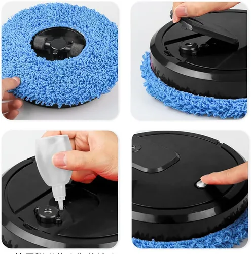 Miniatura 6 de PanDair - Robot aspirador inteligente, robot de barrido inteligente, recargable por USB, máquina trapeadora en seco y húmedo, completamente Blanco