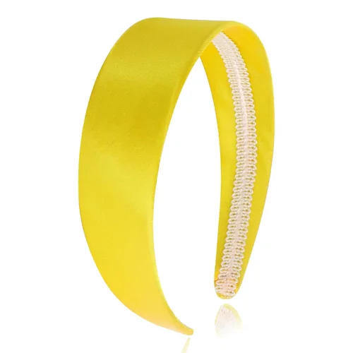 Miniatura 17 de Wecoe Diadema azul bebé de 1.6 pulgadas de ancho, diadema de satén de seda para mujer, antideslizante, a la moda, banda lisa para el cabello