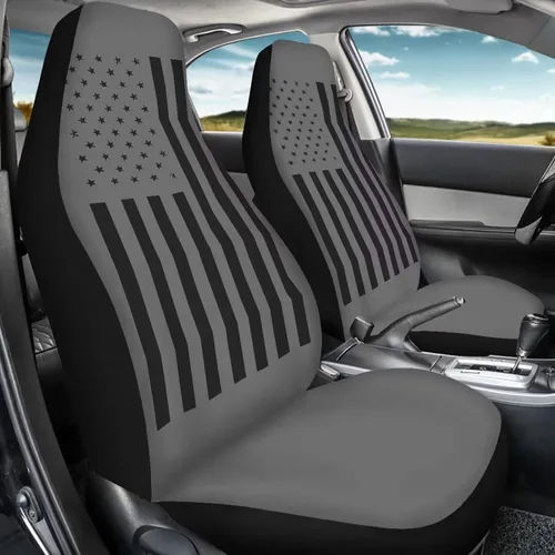 Miniatura 5 de 2 fundas de asiento para automóviles con estampado de bandera americana del 4 de julio, color negro, accesorios para el interior del vehículo