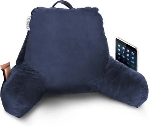 Miniatura 56 de Nestl Almohada de lectura para niños y adolescentes con espuma viscoelástica triturada, almohadas de respaldo para leer, ver y jugar, uso