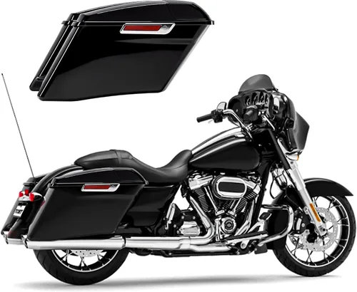 Miniatura 5 de TCMT Alforjas extendidas estiradas de 4 pulgadas de 5 x 7 pulgadas, tapas de altavoces para Harley 2014-2024 Touring CVO Road King Street Road Glide